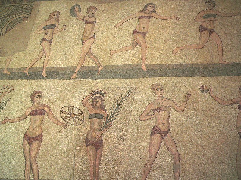 Rzymskie bikini z sycylijskiej willi w Casale