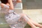 Lacie midi lace dress by White Rvbbit