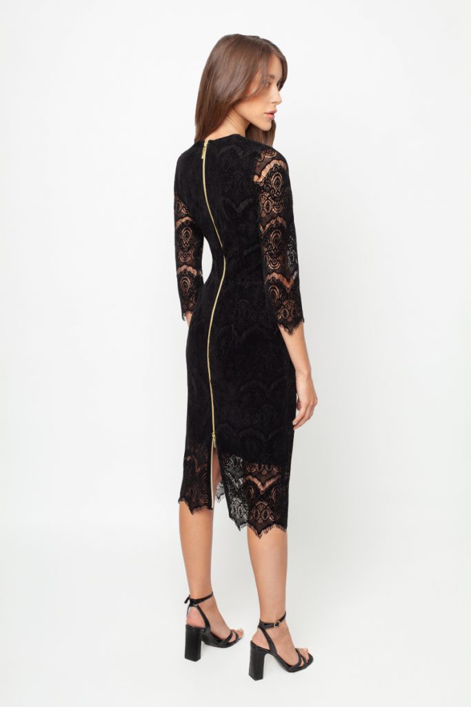 Black Velvet pencil dress