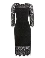 Black Velvet pencil dress by White Rvbbit