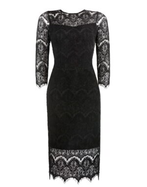 Black Velvet pencil dress by White Rvbbit