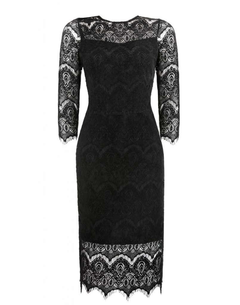 Black Velvet pencil dress
