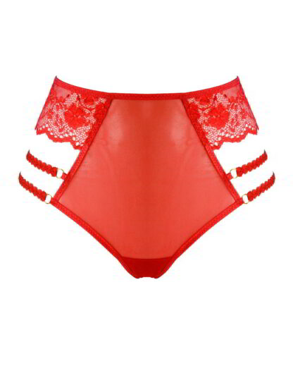 High-waisted Mad Cat No. 13 Red panty front