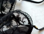 Lace balconette bra Black Moon details