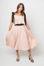 Top and Midi Skirt First Rose Pink by White Rvbbit