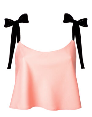 First Rose Pink bowknot top