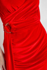 Czerwona sukienka z weluru Some Love