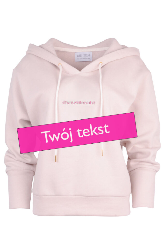 Sweatshirt mit Ihrem Text – Beige