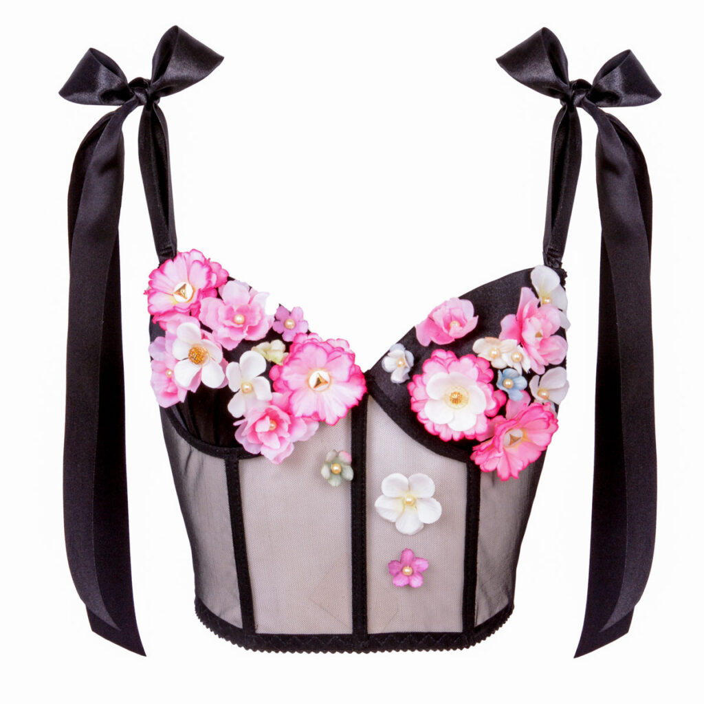 Oh, Girl! corset top with flowers